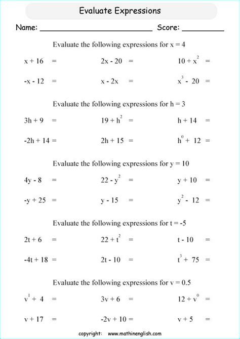 Math Writing Algebraic Expressions Worksheet. . Adding and subtracting algebraic expressions worksheet pdf